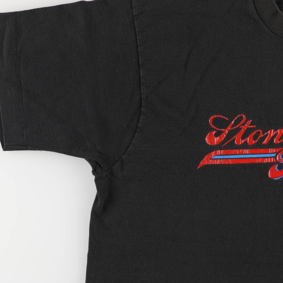 90'S Fruit of the Loom printed T-shirt, made in the USA, men's XL size, vintage cotton black type Vintage Second Hand