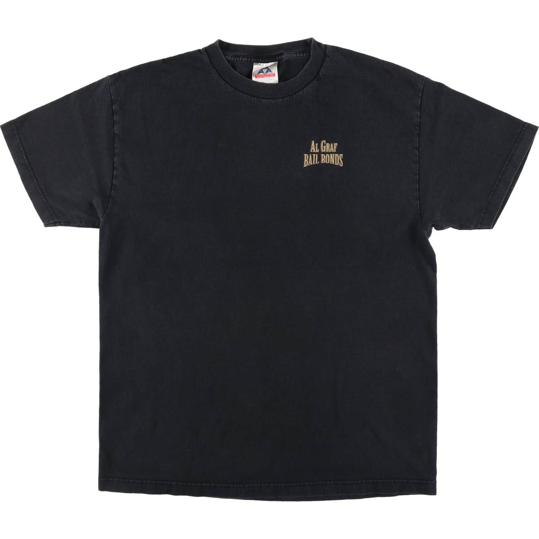 ALSTYLE APPAREL AND ACTIVEWEAR Printed T-shirt Made in USA Men's L size cotton black type Vintage Second Hand