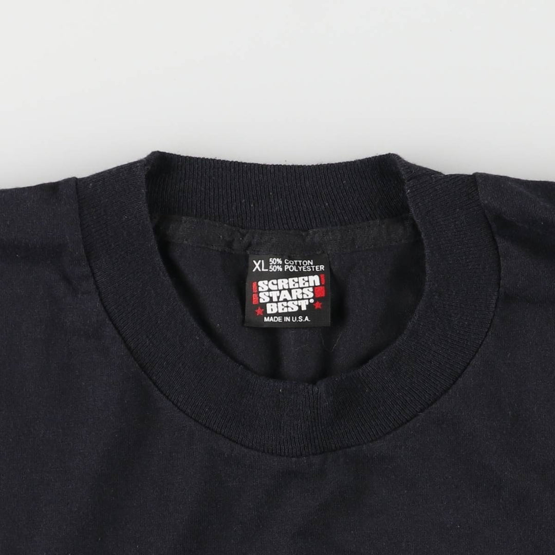 90'S Screen Stars Best Printed T-shirt Made in USA Men's XL Vintage cotton black type Vintage Second Hand