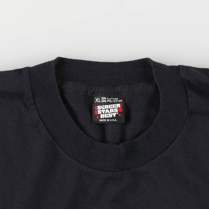 90'S Screen Stars Best Printed T-shirt Made in USA Men's XL Vintage cotton black type Vintage Second Hand