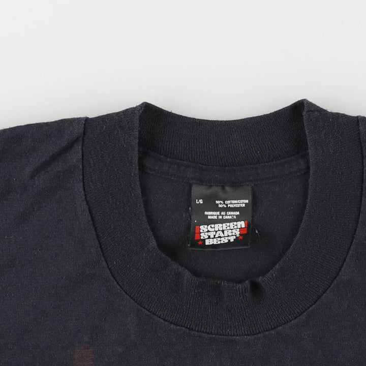 90'S Screen Stars Best Printed T-shirt Made in Canada Men's L Vintage cotton black type Vintage Second Hand