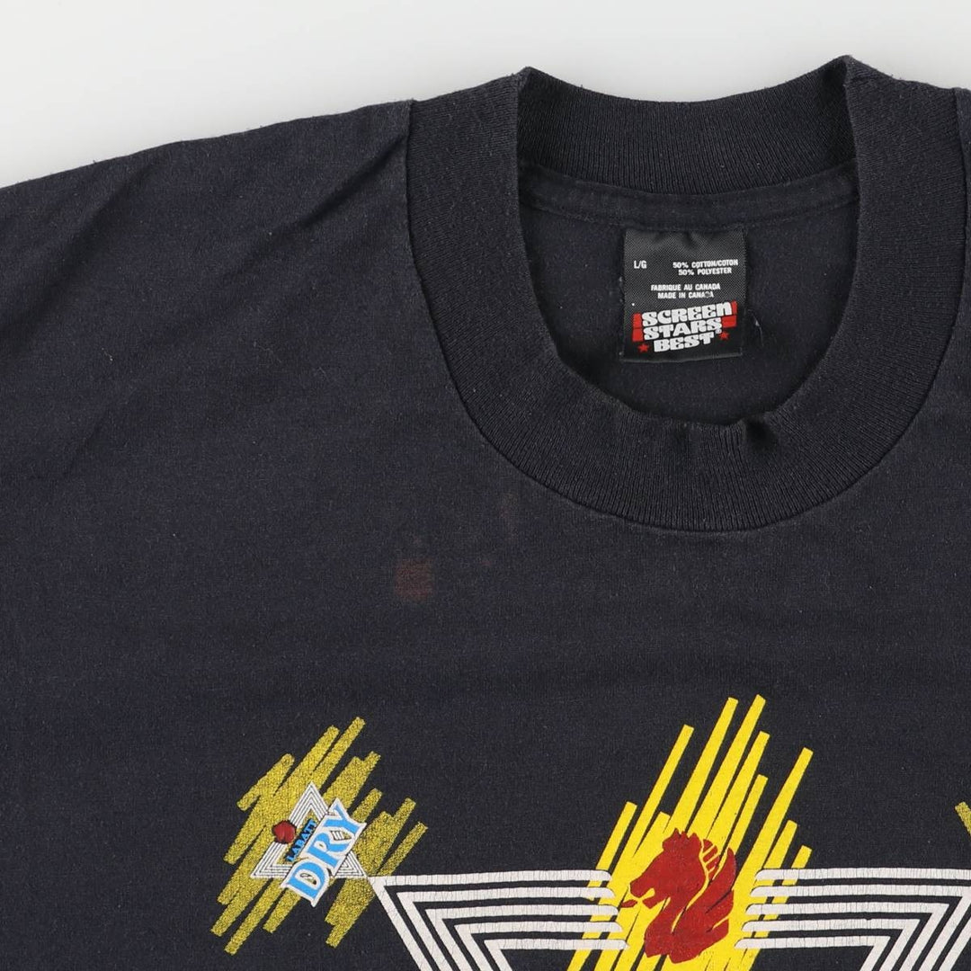 90'S Screen Stars Best Printed T-shirt Made in Canada Men's L Vintage cotton black type Vintage Second Hand