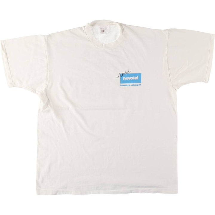 90'S Fruit of the Loom Advertising T-shirt, Made in Canada, Men's XL, Vintage cotton white type Vintage Second Hand