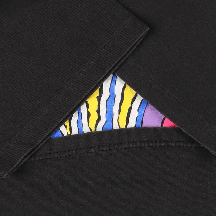 80s~90'S Stedman SUPER HI-CRU BEACH GALLERY Printed T-shirt Made in USA Men's L size Vintage cotton black type Vintage Second Hand