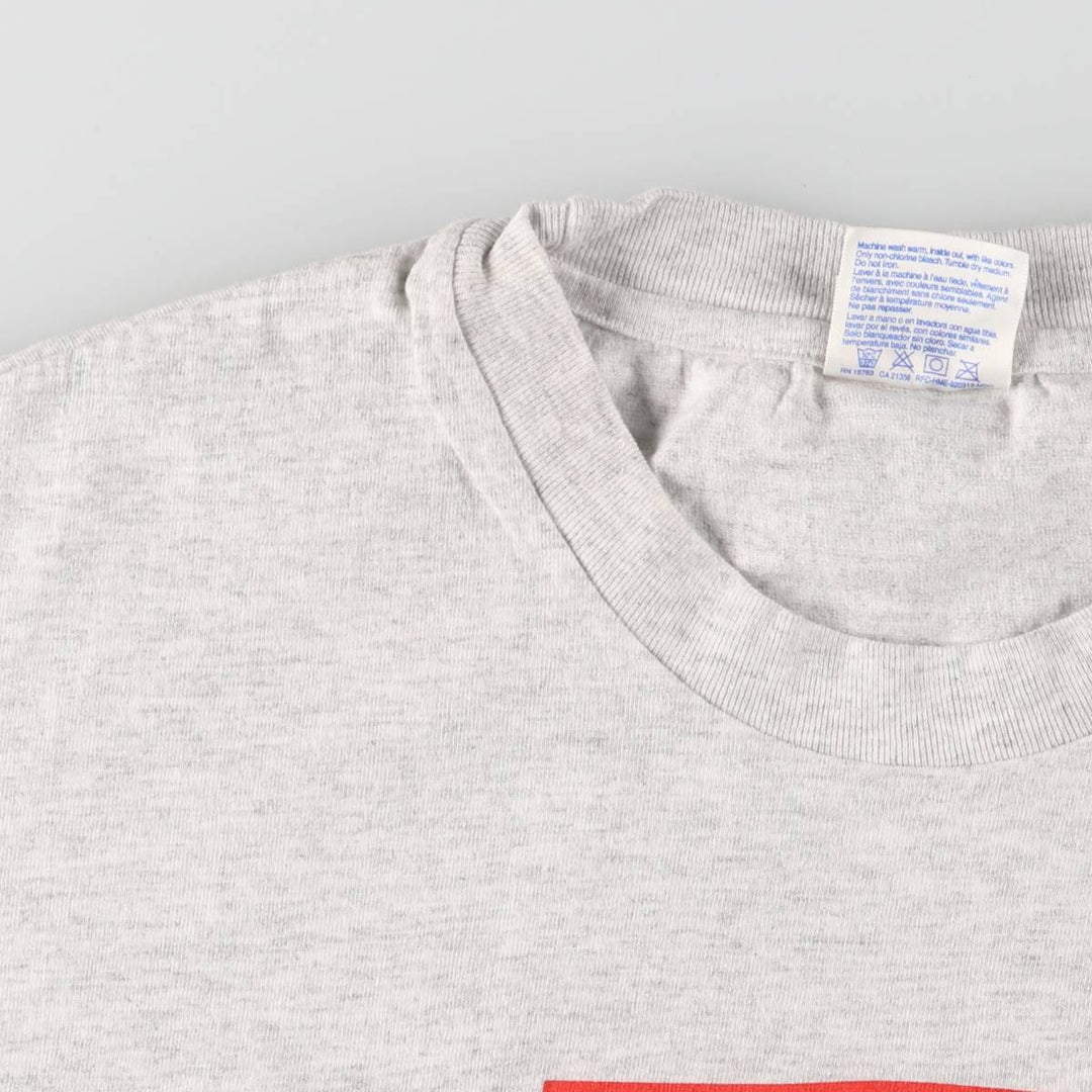 90s-00'S Hanes AEP American Electric Power Advertising T-shirt Men's L size cotton gray type Vintage Second Hand