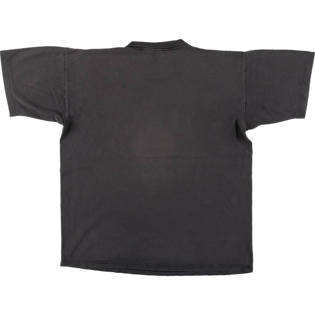 90'S ONEITA SUPER HEAVY WEIGHT Printed T-shirt Made in USA Men's L size Vintage cotton black type Vintage Second Hand