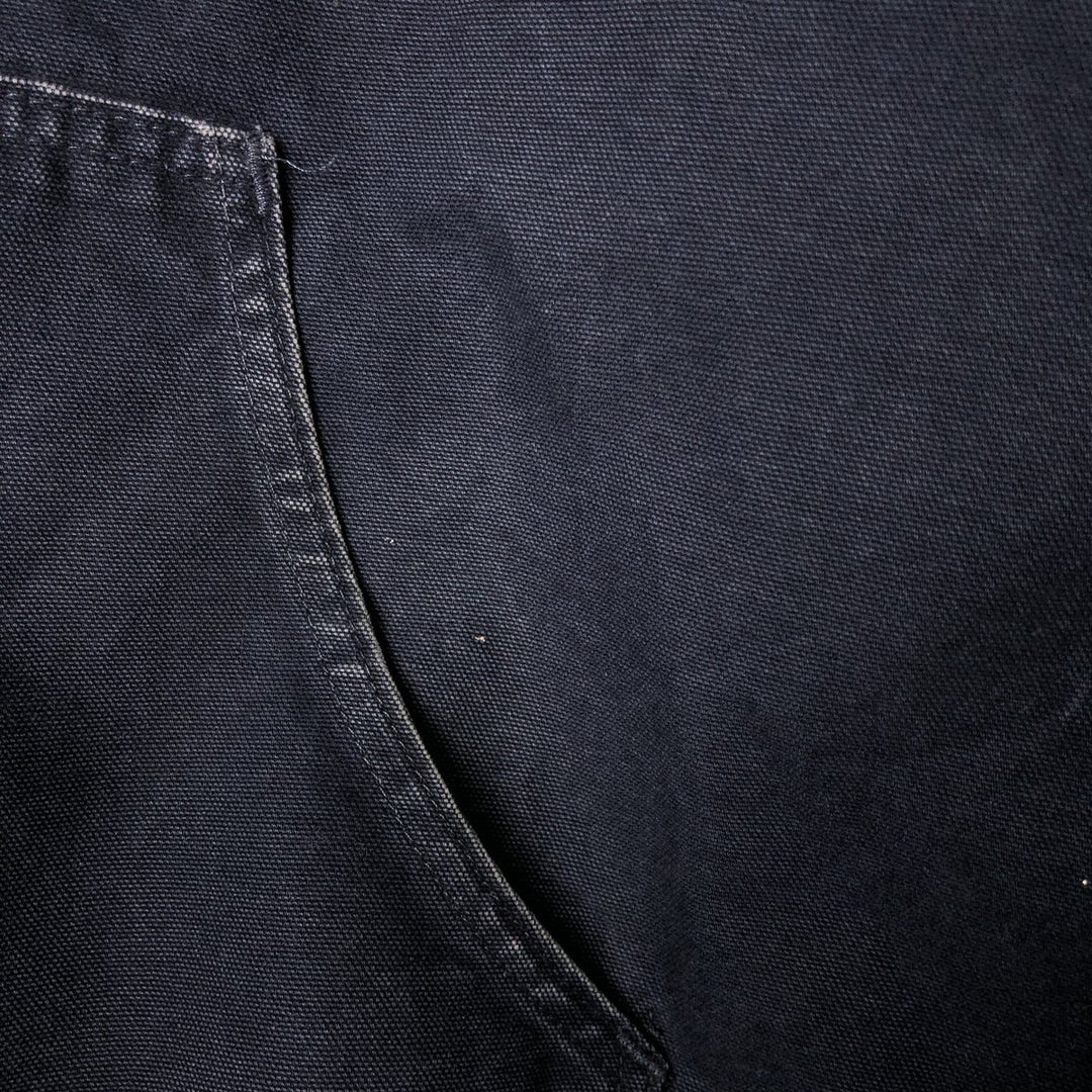 00'S Carhartt Active Jacket Duck Full Zip Hoodie Men's XL cotton navy blue type Vintage Second Hand