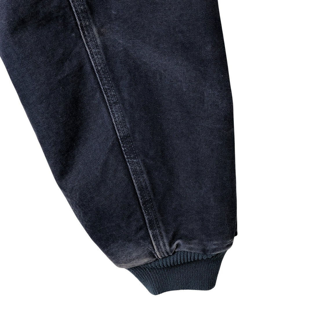 00'S Carhartt Active Jacket Duck Full Zip Hoodie Men's XL cotton navy blue type Vintage Second Hand