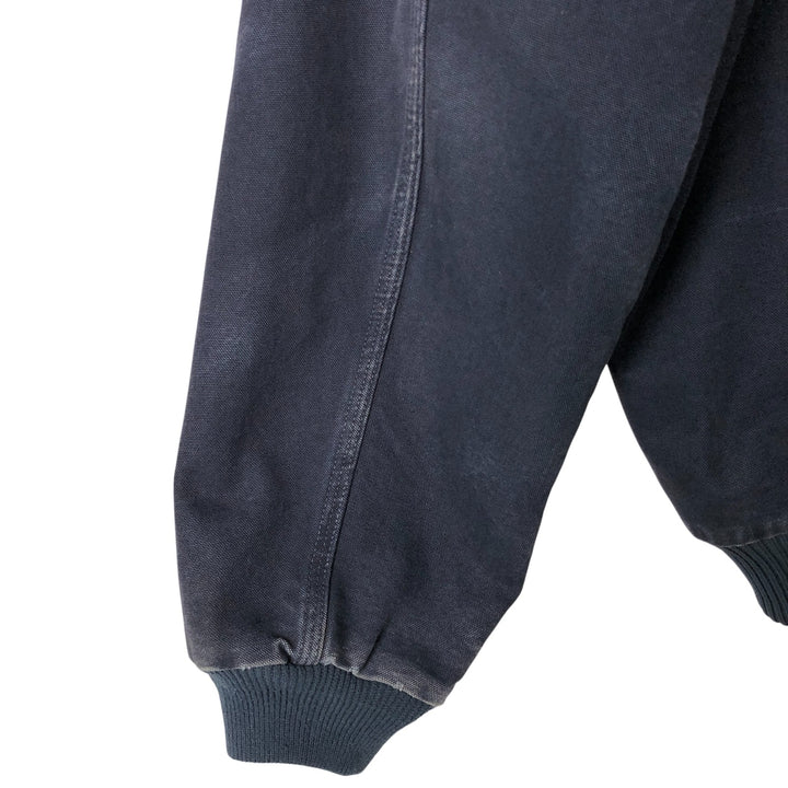 00'S Carhartt Active Jacket Duck Full Zip Hoodie Men's XL cotton navy blue type Vintage Second Hand