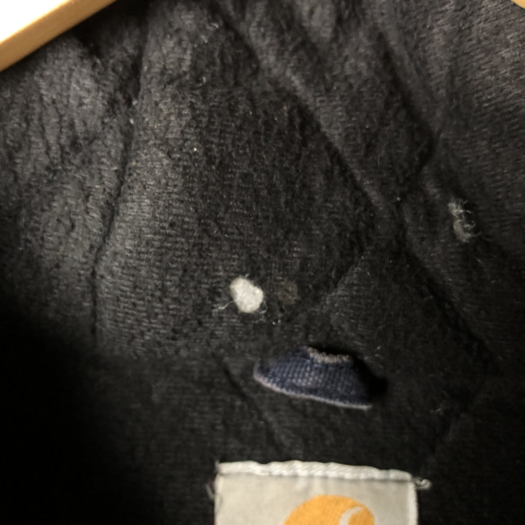 00'S Carhartt Active Jacket Duck Full Zip Hoodie Men's XL cotton navy blue type Vintage Second Hand