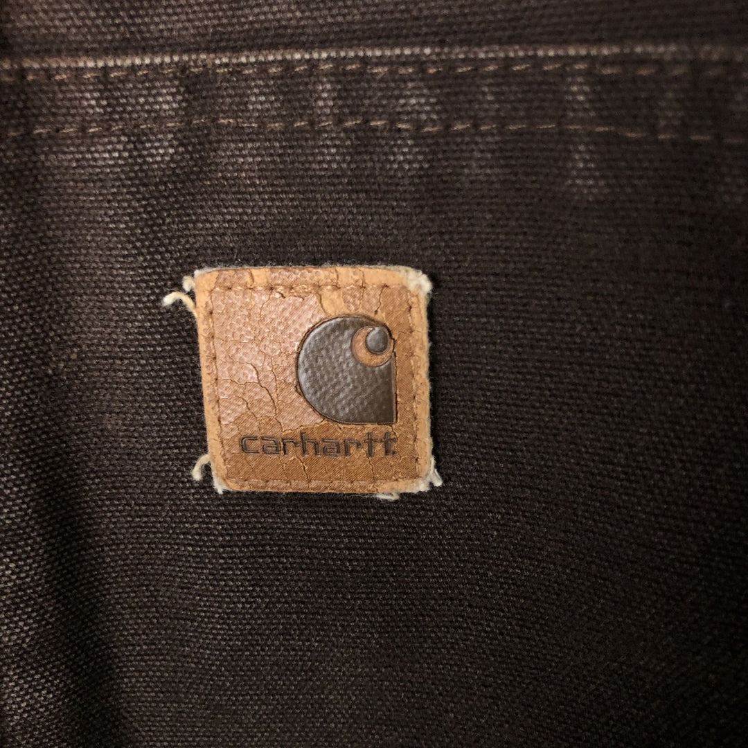 Carhartt Active Jacket Duck Full Zip Hoodie Men's XL cotton brown type Vintage Second Hand