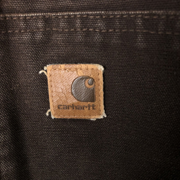 Carhartt Active Jacket Duck Full Zip Hoodie Men's XL cotton brown type Vintage Second Hand