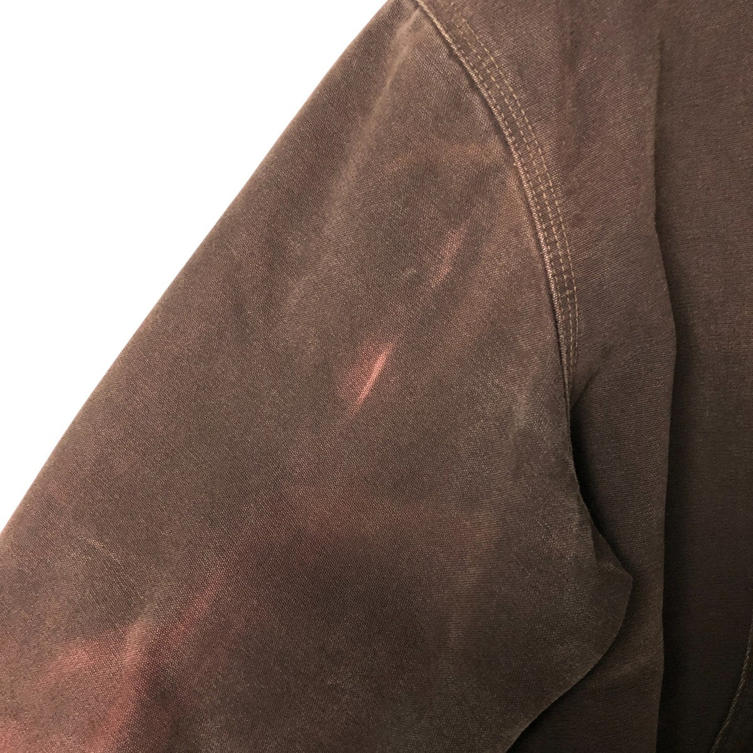 Carhartt Active Jacket Duck Full Zip Hoodie Men's XL cotton brown type Vintage Second Hand