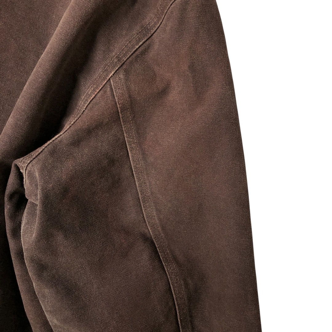 Carhartt Active Jacket Duck Full Zip Hoodie Men's XL cotton brown type Vintage Second Hand