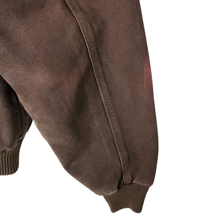 Carhartt Active Jacket Duck Full Zip Hoodie Men's XL cotton brown type Vintage Second Hand