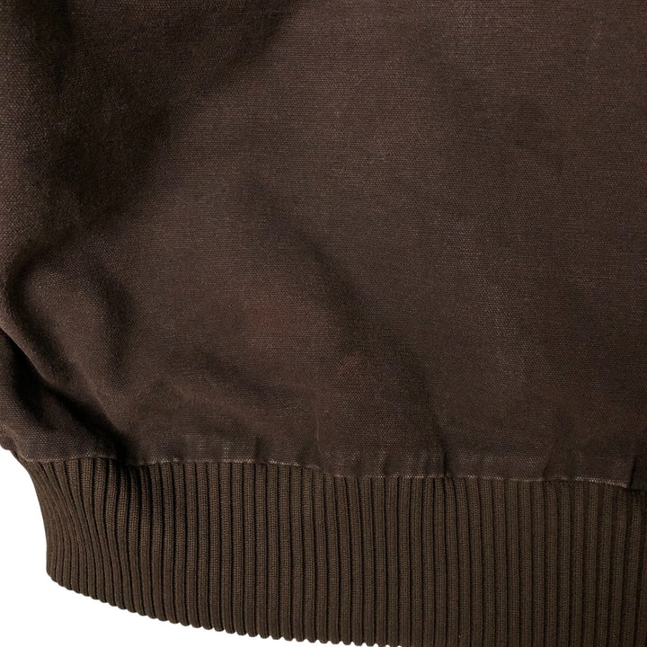 Carhartt Active Jacket Duck Full Zip Hoodie Men's XL cotton brown type Vintage Second Hand