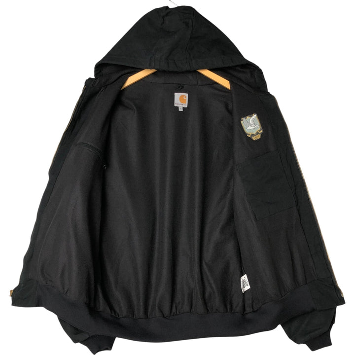 Carhartt Active Jacket Duck Full Zip Parka Made in USA Men's L size cotton black type Vintage Second Hand