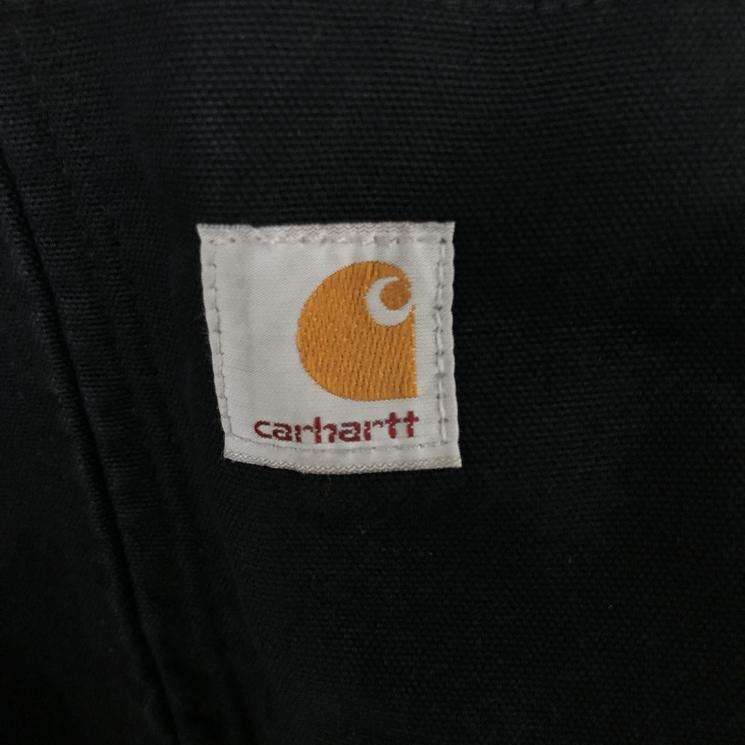Carhartt Active Jacket Duck Full Zip Parka Made in USA Men's L size cotton black type Vintage Second Hand