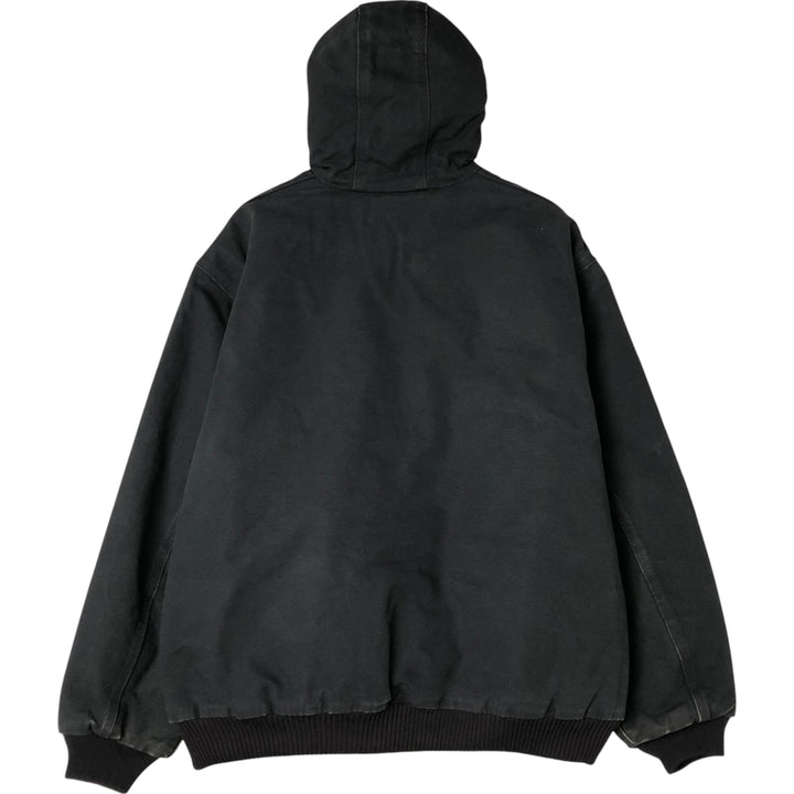 00'S Carhartt Active Jacket Duck Full Zip Parka Made in USA Men's XXL cotton black type Vintage Second Hand