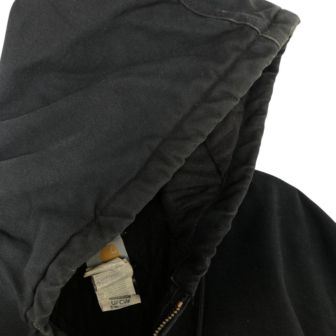 00'S Carhartt Active Jacket Duck Full Zip Parka Made in USA Men's XXL cotton black type Vintage Second Hand