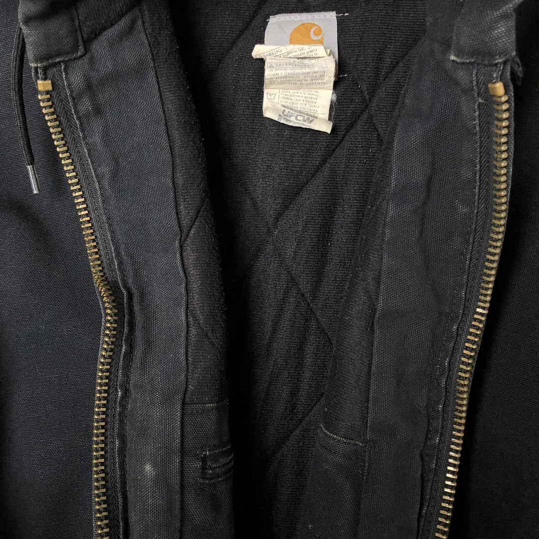 00'S Carhartt Active Jacket Duck Full Zip Parka Made in USA Men's XXL cotton black type Vintage Second Hand