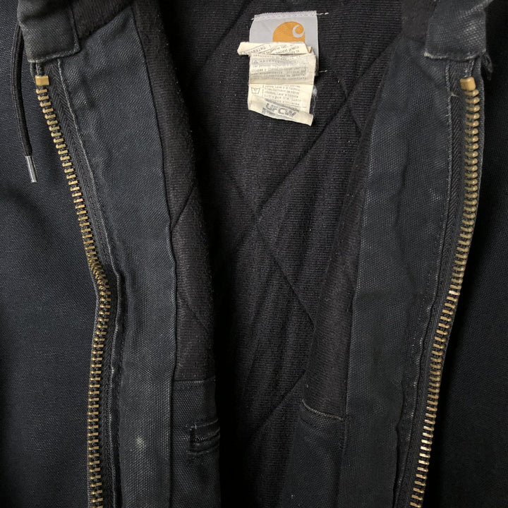 00'S Carhartt Active Jacket Duck Full Zip Parka Made in USA Men's XXL cotton black type Vintage Second Hand