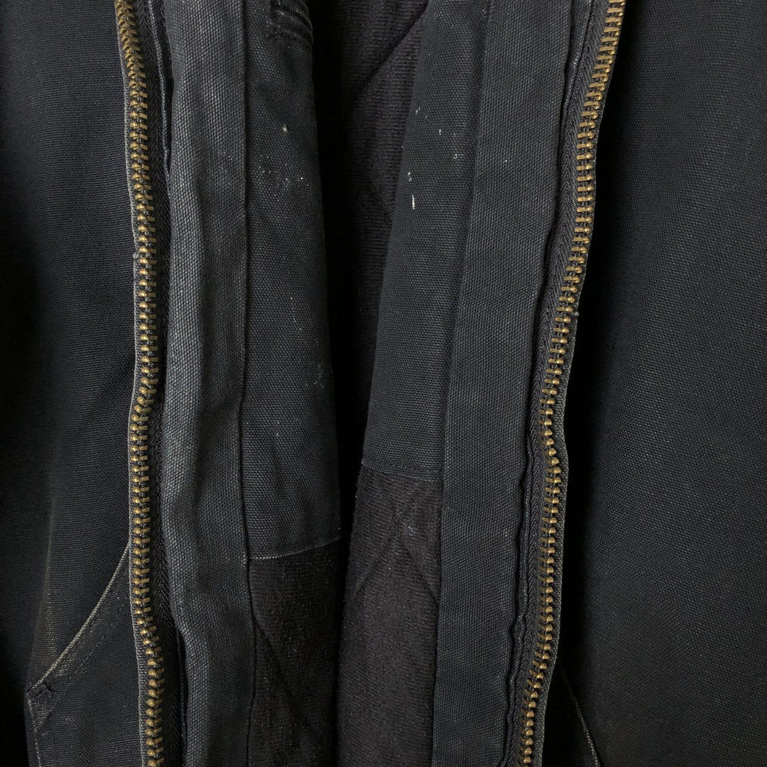 00'S Carhartt Active Jacket Duck Full Zip Parka Made in USA Men's XXL cotton black type Vintage Second Hand