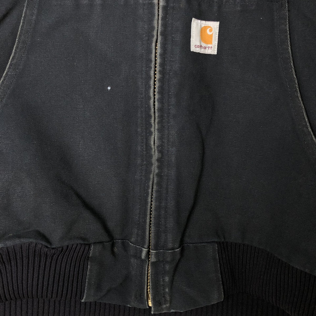 00'S Carhartt Active Jacket Duck Full Zip Parka Made in USA Men's XXL cotton black type Vintage Second Hand
