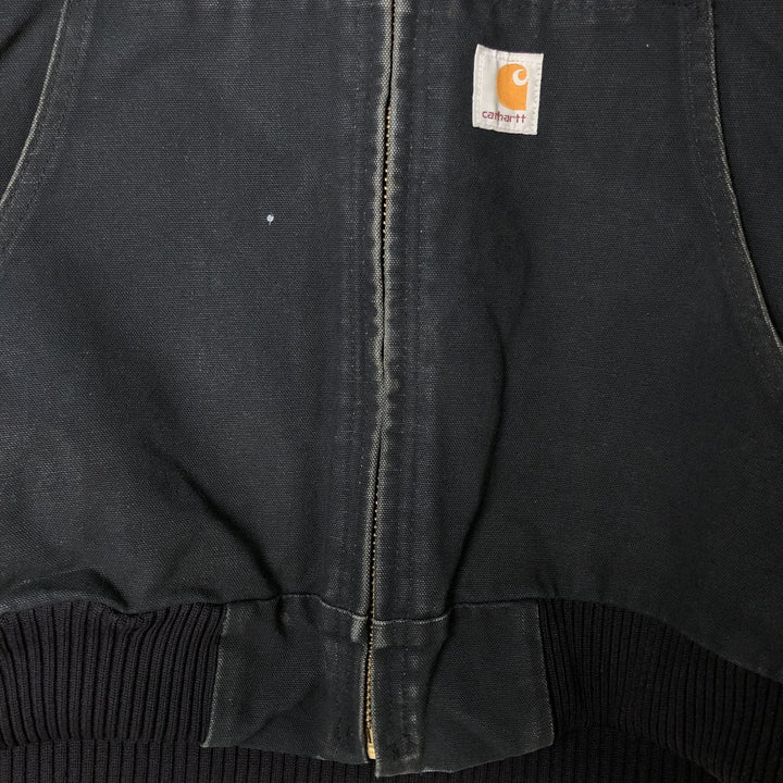 00'S Carhartt Active Jacket Duck Full Zip Parka Made in USA Men's XXL cotton black type Vintage Second Hand