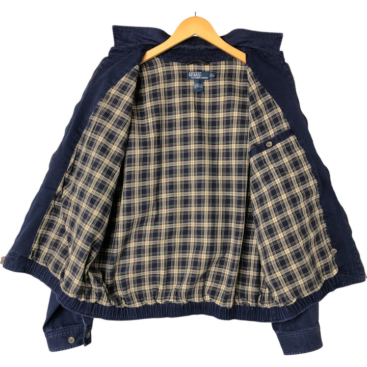 Ralph Lauren POLO by Ralph Lauren Swing Top Sports Jacket Men's XL cotton navy blue type Vintage Second Hand