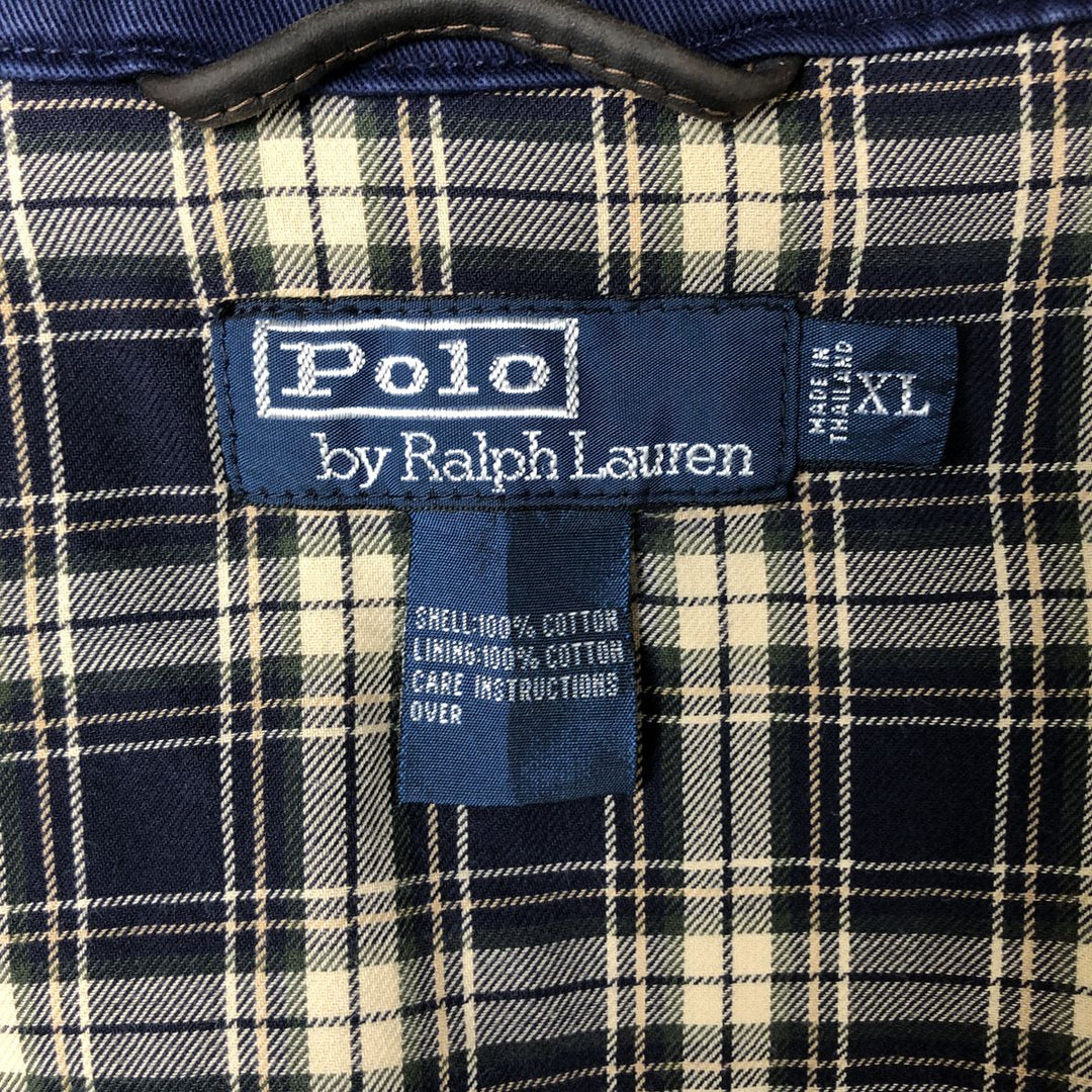 Ralph Lauren POLO by Ralph Lauren Swing Top Sports Jacket Men's XL cotton navy blue type Vintage Second Hand