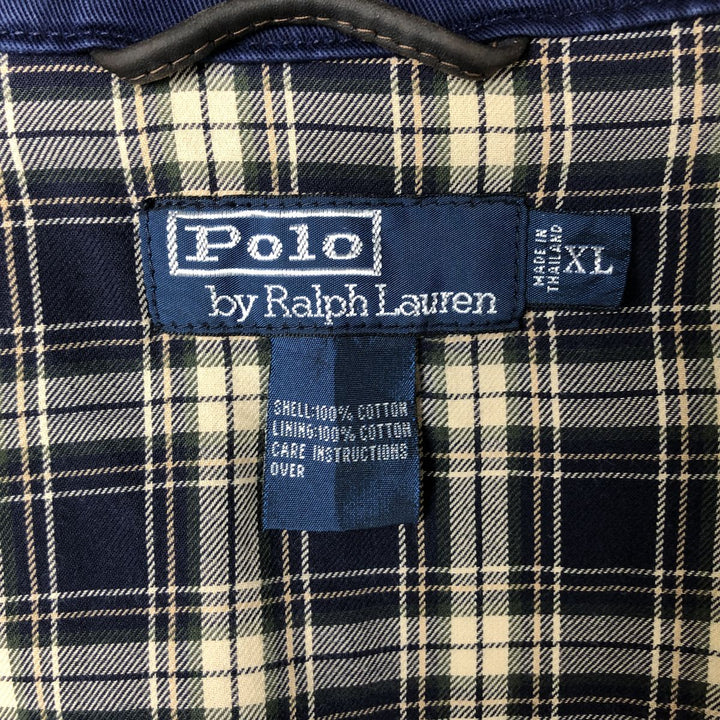 Ralph Lauren POLO by Ralph Lauren Swing Top Sports Jacket Men's XL cotton navy blue type Vintage Second Hand
