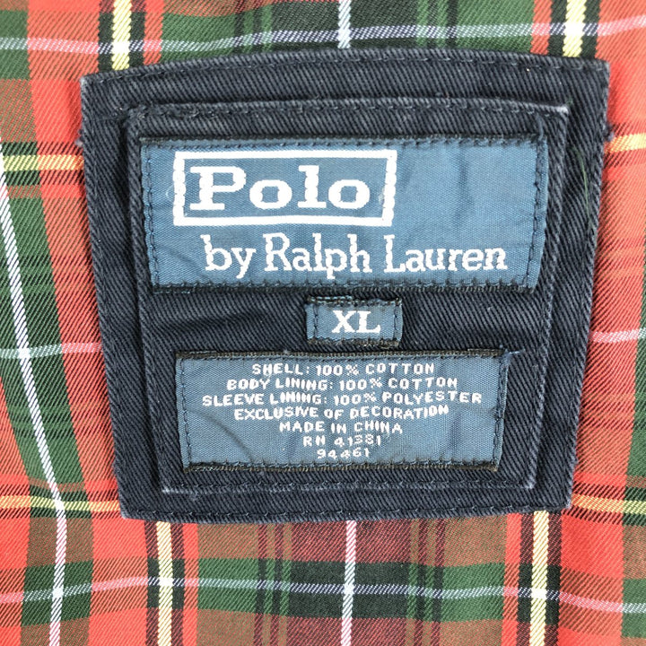 Ralph Lauren POLO by Ralph Lauren Swing Top Sports Jacket Men's XL cotton navy blue type Vintage Second Hand
