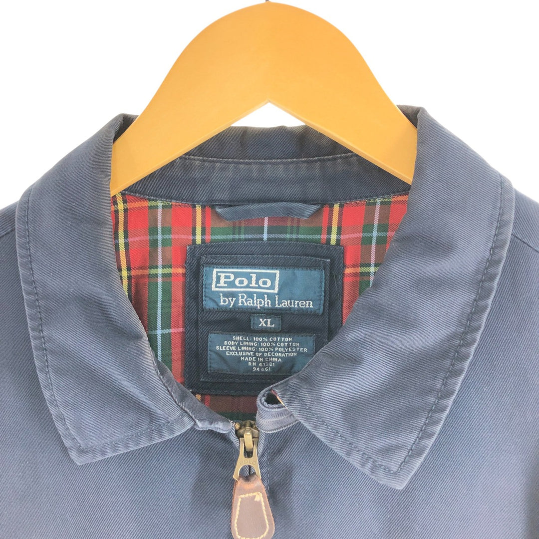 Ralph Lauren POLO by Ralph Lauren Swing Top Sports Jacket Men's XL cotton navy blue type Vintage Second Hand