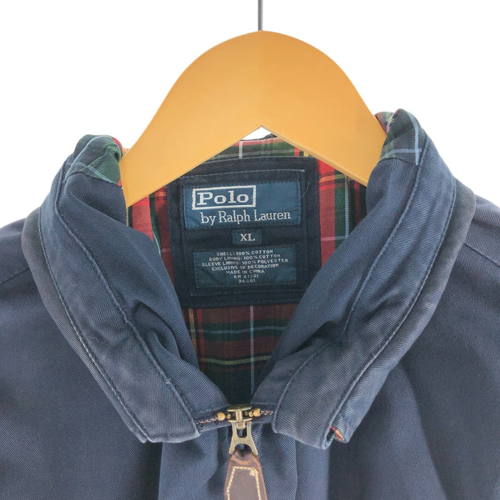 Ralph Lauren POLO by Ralph Lauren Swing Top Sports Jacket Men's XL cotton navy blue type Vintage Second Hand