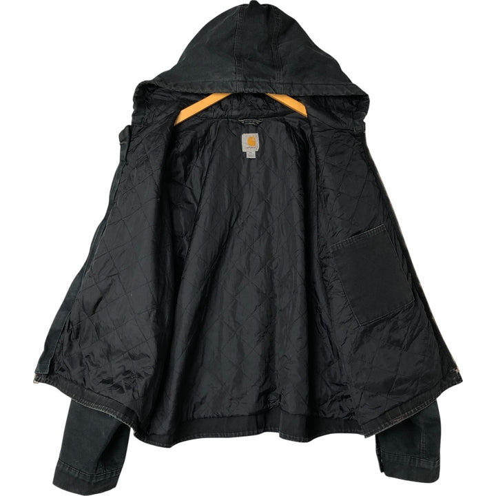 Carhartt Active Jacket Duck Full Zip Hoodie Men's XXL cotton black type Vintage Second Hand