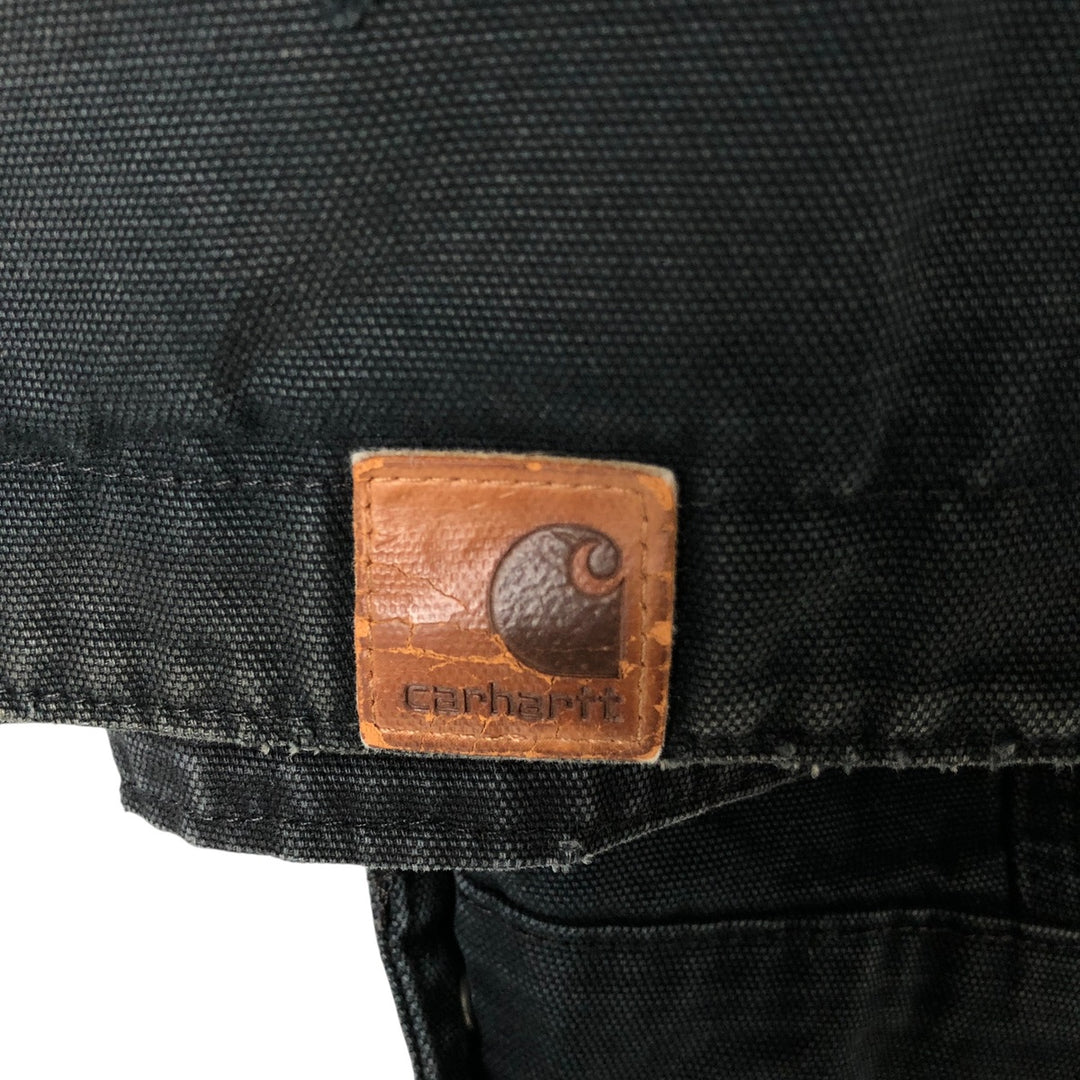 Carhartt Active Jacket Duck Full Zip Hoodie Men's XXL cotton black type Vintage Second Hand