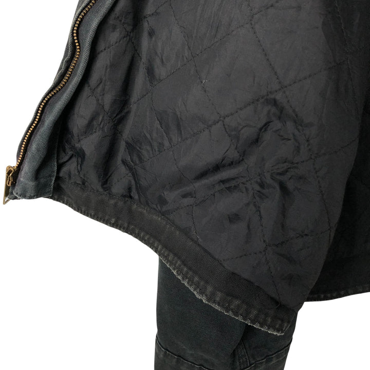 Carhartt Active Jacket Duck Full Zip Hoodie Men's XXL cotton black type Vintage Second Hand