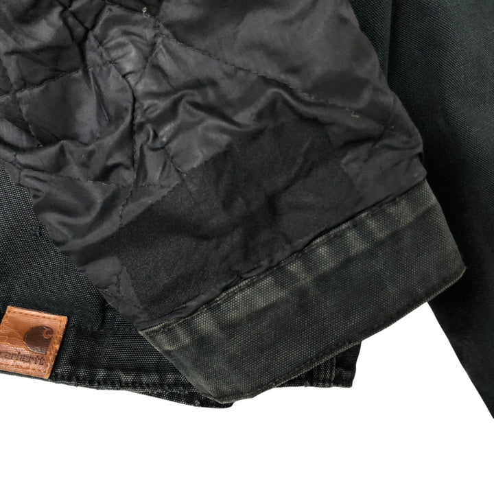 Carhartt Active Jacket Duck Full Zip Hoodie Men's XXL cotton black type Vintage Second Hand