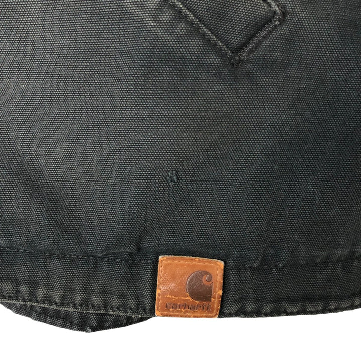 Carhartt Active Jacket Duck Full Zip Hoodie Men's XXL cotton black type Vintage Second Hand