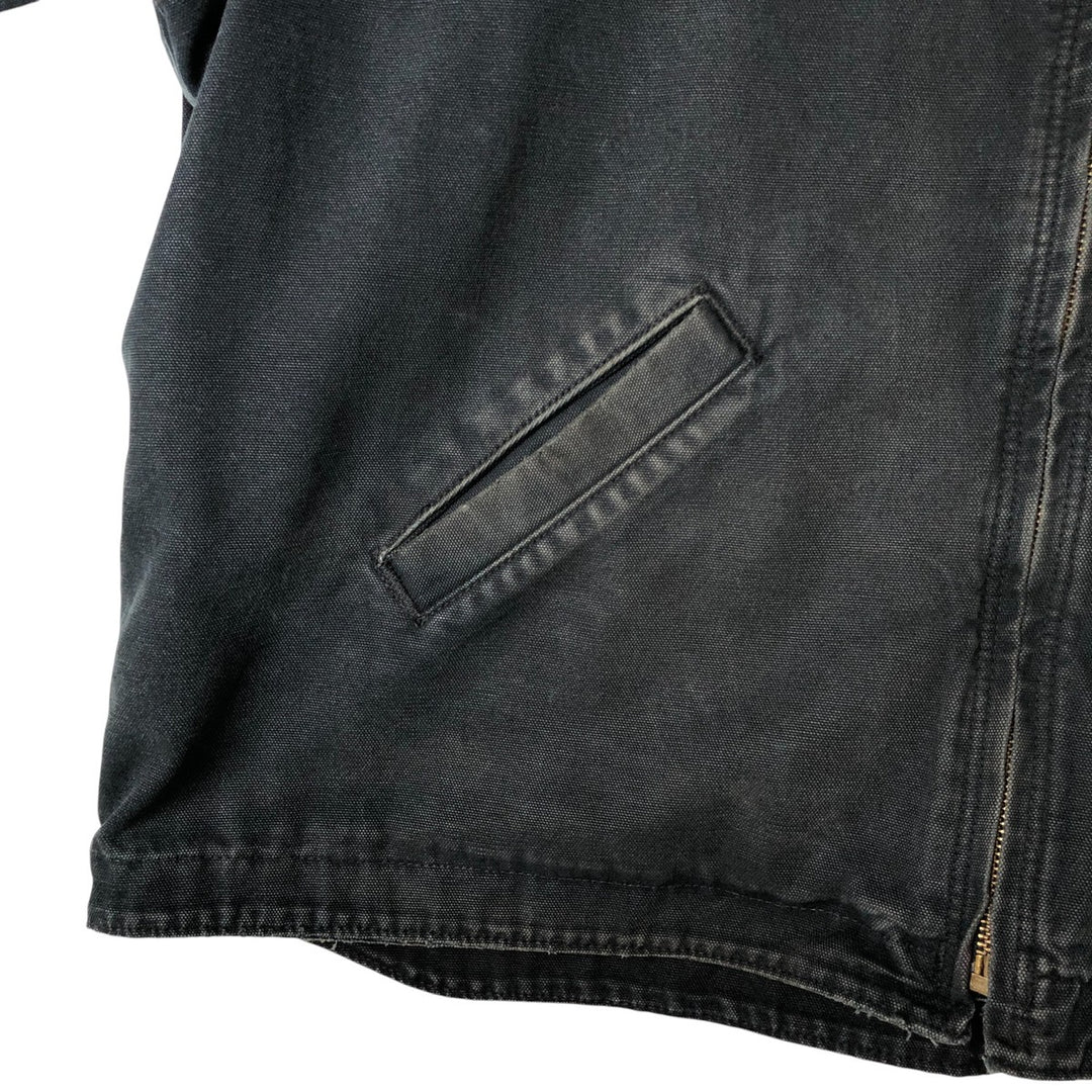 Carhartt Active Jacket Duck Full Zip Hoodie Men's XXL cotton black type Vintage Second Hand