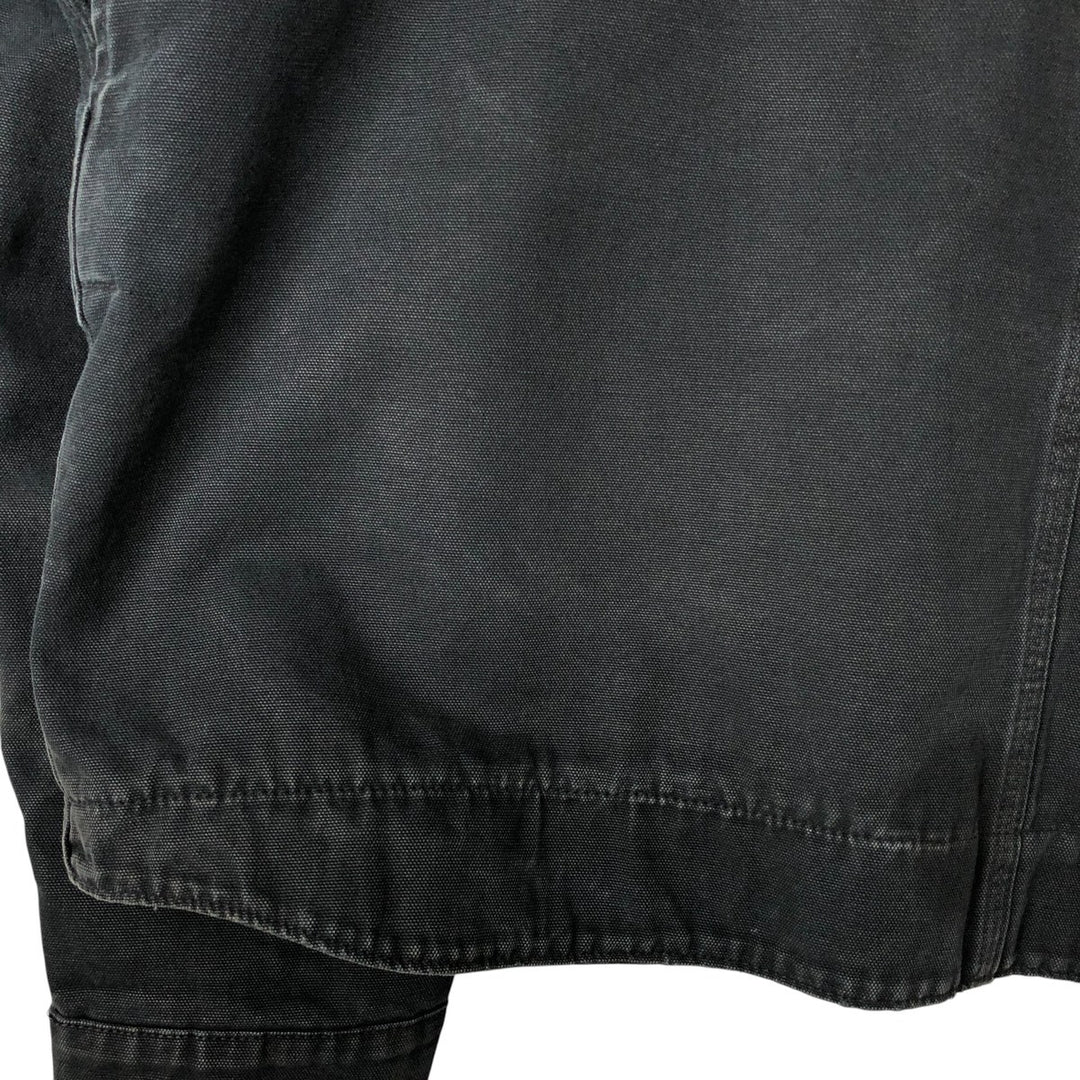 Carhartt Active Jacket Duck Full Zip Hoodie Men's XXL cotton black type Vintage Second Hand