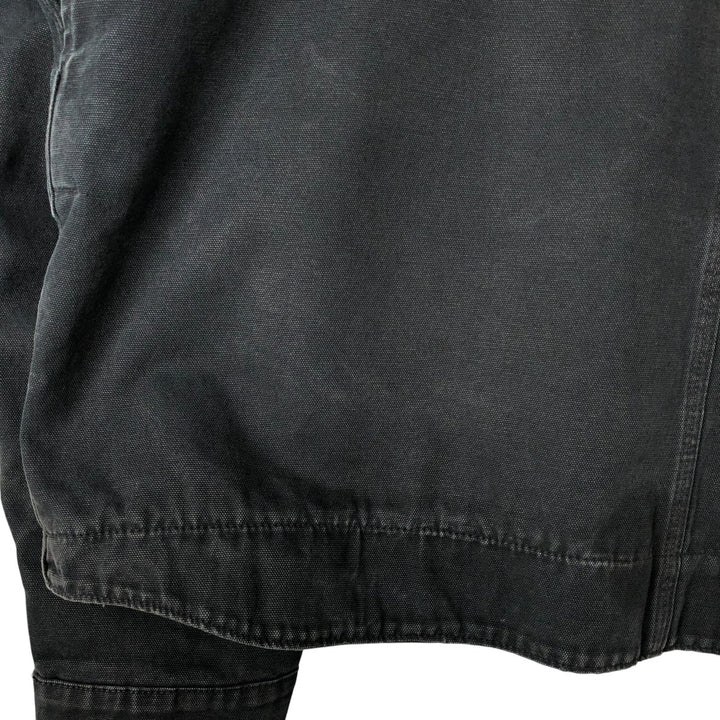 Carhartt Active Jacket Duck Full Zip Hoodie Men's XXL cotton black type Vintage Second Hand