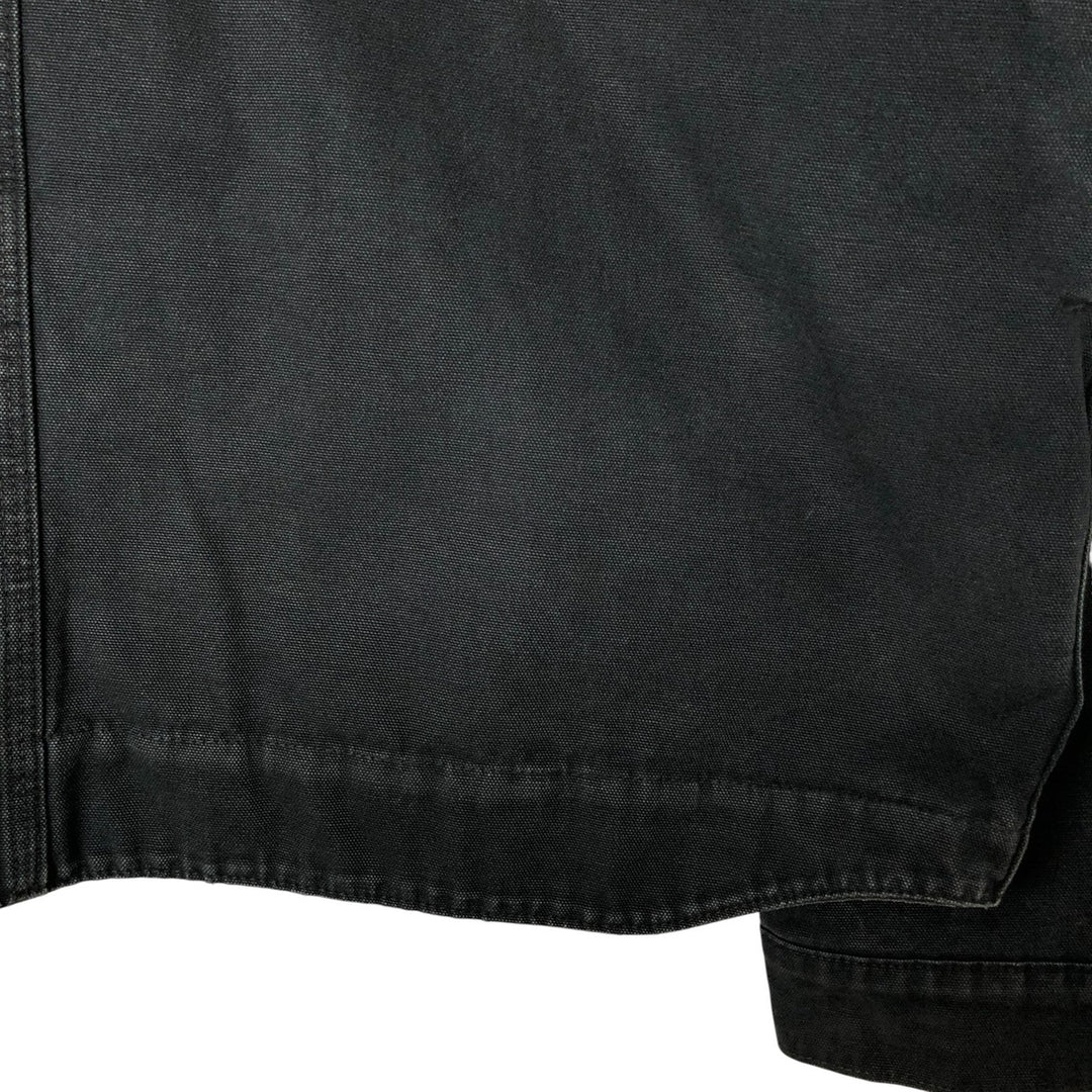 Carhartt Active Jacket Duck Full Zip Hoodie Men's XXL cotton black type Vintage Second Hand