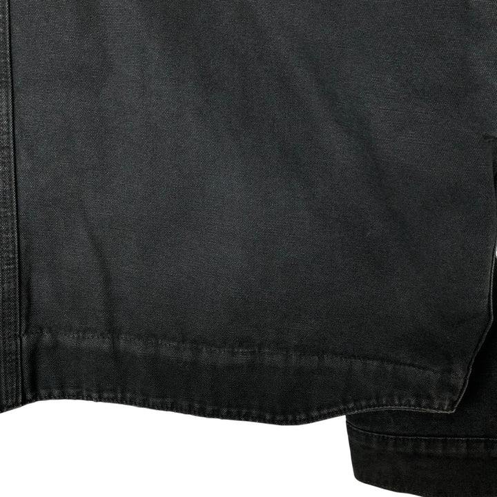 Carhartt Active Jacket Duck Full Zip Hoodie Men's XXL cotton black type Vintage Second Hand