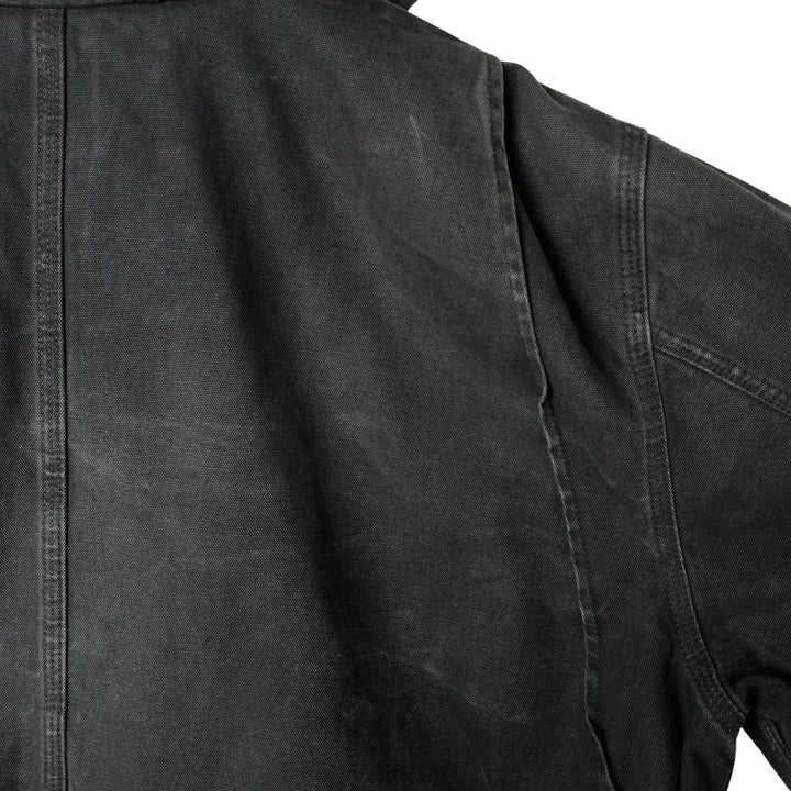 Carhartt Active Jacket Duck Full Zip Hoodie Men's XXL cotton black type Vintage Second Hand