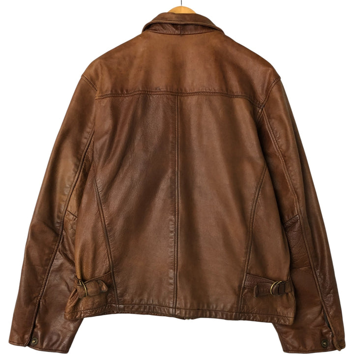 WILSONS Swing Top Type Padded Leather Blouson Men's Size L genuine leather brown type Vintage Second Hand