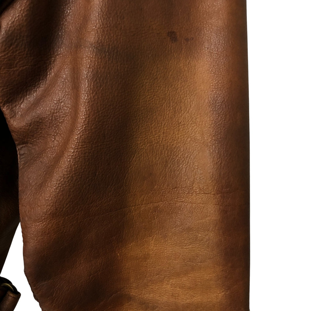 WILSONS Swing Top Type Padded Leather Blouson Men's Size L genuine leather brown type Vintage Second Hand