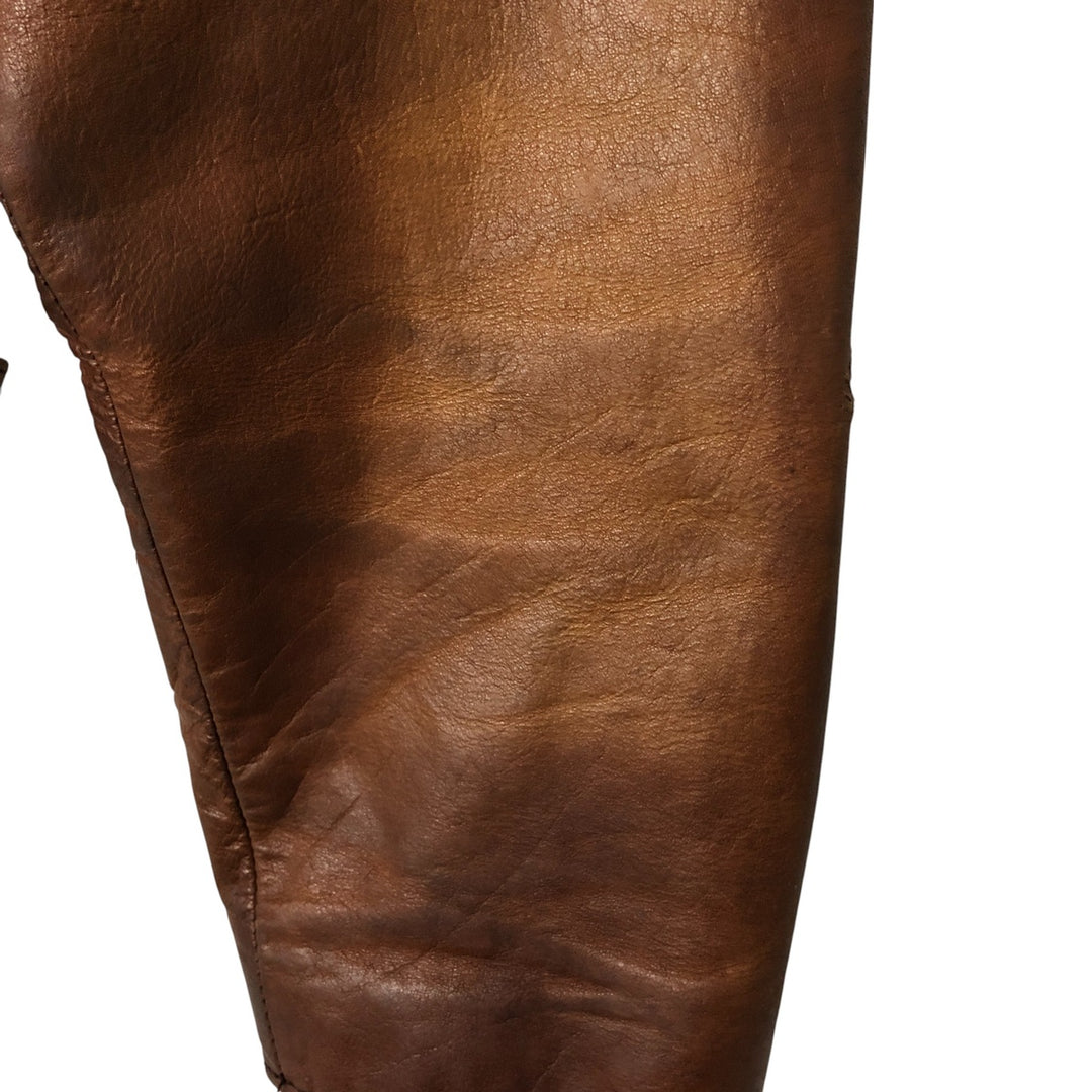 WILSONS Swing Top Type Padded Leather Blouson Men's Size L genuine leather brown type Vintage Second Hand