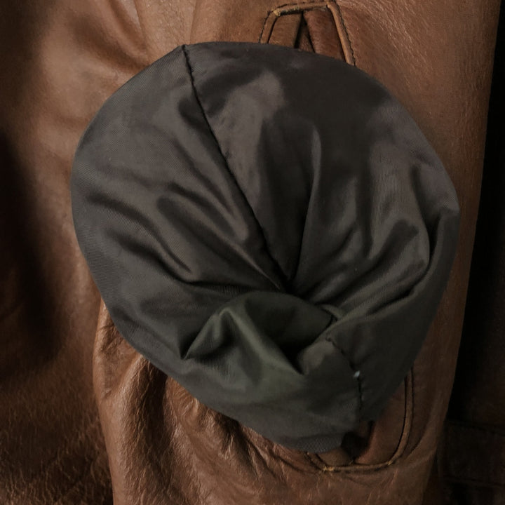 WILSONS Swing Top Type Padded Leather Blouson Men's Size L genuine leather brown type Vintage Second Hand